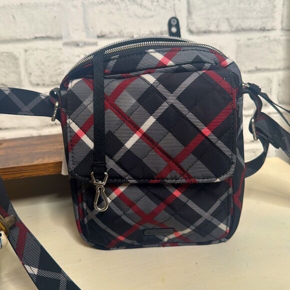 NWT Vera Bradley Women's Performance Twill Small Crossbody Purse Paris Plaid - Picture 7 of 8